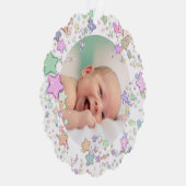 Vrolijk kerstfeest nieuwe baby ornament kaart (Rechts)