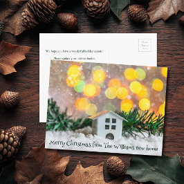 Vrolijk kerstfeest Nieuwe feestelijke feestdag Briefkaart