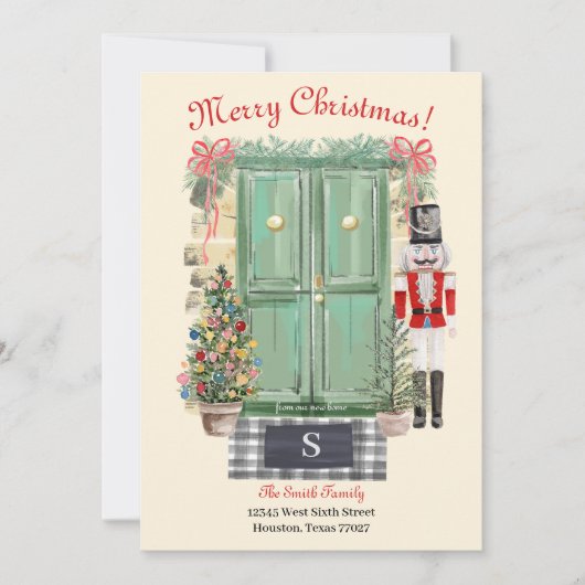 Vrolijk Kerstfeest Nieuwe Home Kaart (Voorkant)