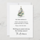 Vrolijk Kerstfeest Nieuwe Home Moderne Kerstboom Aankondiging (Achterkant)