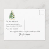 Vrolijk Kerstfeest Nieuwe Home Moderne Kerstboom Aankondigingskaart (Achterkant)