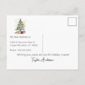 Vrolijk Kerstfeest Nieuwe Home Moderne Kerstboom Aankondigingskaart (Achterkant)