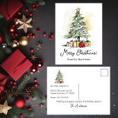 Vrolijk Kerstfeest Nieuwe Home Moderne Kerstboom Aankondigingskaart