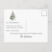 Vrolijk Kerstfeest Nieuwe Home Moderne Kerstboom Aankondigingskaart (Achterkant)