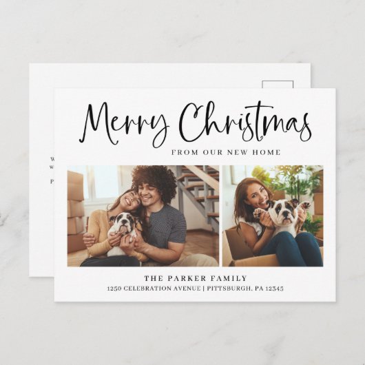 vrolijk kerstfeest | Nieuwe Home Wijziging van Adr Feestdagenkaart (Voorkant / Achterkant)