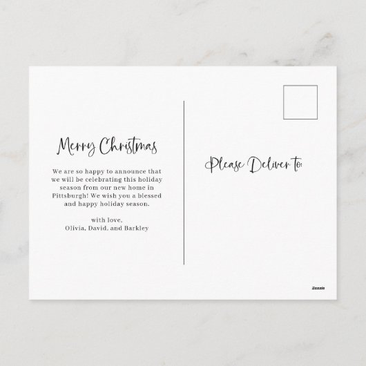 vrolijk kerstfeest | Nieuwe Home Wijziging van Adr Feestdagenkaart (Achterkant)