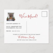 Vrolijk Kerstfeest Nieuwe Huis Voordeur Bewegen Aankondigingskaart (Achterkant)