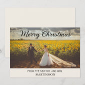 Vrolijk kerstfeest Nieuwe Mr Mrs Foto Holiday Feestdagenkaart (Voorkant / Achterkant)