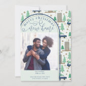 Vrolijk kerstfeest Nieuwe startfoto auto's en appa Aankondiging (Voorkant)