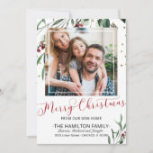 Vrolijk kerstfeest Nieuwe startkondiging Foto Feestdagenkaart (Voorkant)