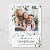 Vrolijk kerstfeest Nieuwe startkondiging Foto Feestdagenkaart (Voorkant)