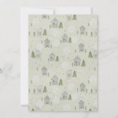 Vrolijk kerstfeest Nieuwe Thuisfoto Pine Village M Aankondiging (Achterkant)