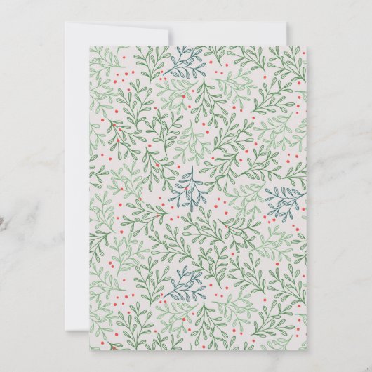 Vrolijk kerstfeest Nieuwe Thuisfoto Winter Greener Aankondiging (Achterkant)