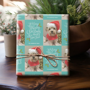 Vrolijk kerstfeest Nieuwjaar - 1 Foto Cadeaupapier