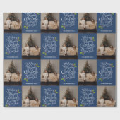 Vrolijk kerstfeest Nieuwjaar - 1 Foto Cadeaupapier (Vlak)