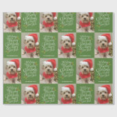 Vrolijk kerstfeest Nieuwjaar - 1 Foto Cadeaupapier (Vlak)