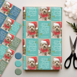 Vrolijk kerstfeest Nieuwjaar - 1 Foto Inpakpapier Vel