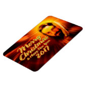 Vrolijk kerstfeest Nieuwjaar 2017 Jesus Magnet Magneet (Linkerzijde)