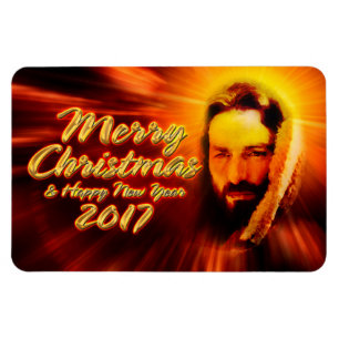 Vrolijk kerstfeest Nieuwjaar 2017 Jesus Magnet Magneet