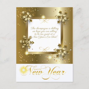 Vrolijk Kerstfeest & Nieuwjaar! 2024 Gouden luxe Feestdagenkaart