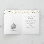 Vrolijk Kerstfeest & Nieuwjaar! 20XX zilveren luxe Feestdagen Kaart (Binnen)