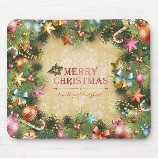 Vrolijk kerstfeest Nieuwjaar 74 Mousepad Muismat (Voorkant)