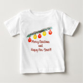 Vrolijk kerstfeest, nieuwjaar Baby Shirt (Voorkant)