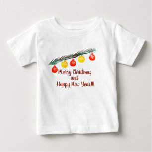 Vrolijk kerstfeest, nieuwjaar Baby Shirt