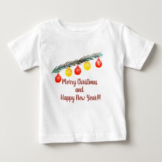 Vrolijk kerstfeest, nieuwjaar Baby Shirt (Voorkant)