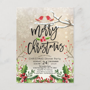 Vrolijk Kerstfeest Nieuwjaar Briefkaart