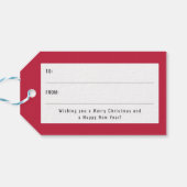 Vrolijk Kerstfeest Nieuwjaar Chic Modern Custom Na Cadeaulabel (Achterkant Horizontaal)