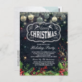 Vrolijk kerstfeest nieuwjaar feestdag feestdag briefkaart (Voorkant / Achterkant)