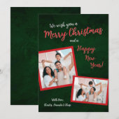 Vrolijk Kerstfeest & Nieuwjaar Foto Vakantie Kaart (Voorkant / Achterkant)