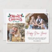 Vrolijk kerstfeest Nieuwjaar Gezocht foto (Voorkant)