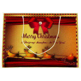 Vrolijk kerstfeest - Nieuwjaar grote cadeautas