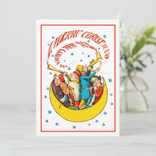  vrolijk kerstfeest nieuwjaar in de maan (Staand voorkant)