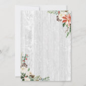 Vrolijk kerstfeest Nieuwjaar Rustisch Wood Feestdagenkaart (Achterkant)