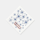 Vrolijk kerstfeest, Nieuwjaar Sneeuwvlokken servet (Hoek)