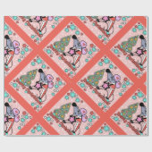 Vrolijk kerstfeest Nieuwjaar Symbool Mouse Cartoon Cadeaupapier (Vlak)