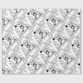 Vrolijk kerstfeest Nieuwjaar Symbool Mouse Cartoon Cadeaupapier (Vlak)