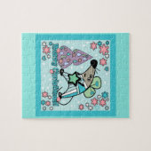 Vrolijk kerstfeest Nieuwjaar Symbool Mouse Cartoon Legpuzzel (Horizontaal)