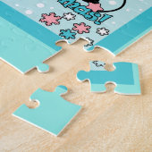 Vrolijk kerstfeest Nieuwjaar Symbool Mouse Cartoon Legpuzzel (Zijkant)