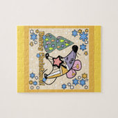 Vrolijk kerstfeest Nieuwjaar Symbool Mouse Cartoon Legpuzzel (Horizontaal)