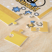 Vrolijk kerstfeest Nieuwjaar Symbool Mouse Cartoon Legpuzzel (Zijkant)