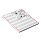 Vrolijk kerstfeest Nieuwjaar Symbool Mouse Cartoon Notitieblok (Schuin)