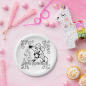 Vrolijk kerstfeest Nieuwjaar Symbool Mouse Cartoon Papieren Bordje (Feest)