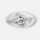 Vrolijk kerstfeest Nieuwjaar Symbool Mouse Cartoon Papieren Bordje (Gekanteld)