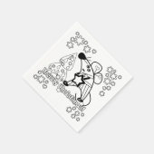 Vrolijk kerstfeest Nieuwjaar Symbool Mouse Cartoon Servet (Hoek)