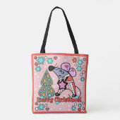 Vrolijk kerstfeest Nieuwjaar Symbool Mouse Cartoon Tote Bag (Achterkant)