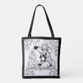 Vrolijk kerstfeest Nieuwjaar Symbool Mouse Cartoon Tote Bag (Achterkant)